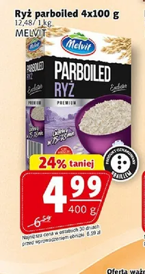 Ryż parboiled Melvit 4-pak 100 g promocja w Prim Market