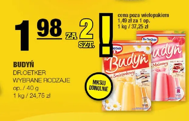 Budyń śmietankowy Dr. Oetker promocja w SPAR