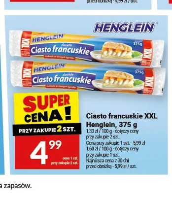 Ciasto francuskie XXL Henglein promocja w Twój Market