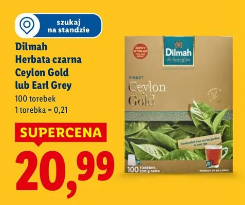 Herbata czarna Ceylon Gold  promocja w Lidl
