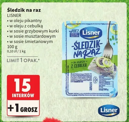 Śledzie na raz w oleju z cebulką promocja w Intermarche