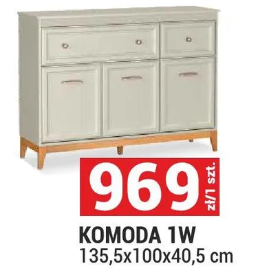 Komoda 1W 135,5x100x40,5 cm promocja w Merkury Market