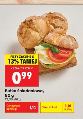 Bułka śniadaniowa promocja w Biedronka