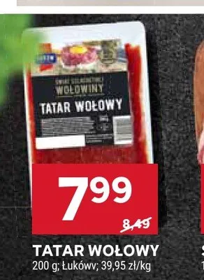 Tatar wołowy Łuków promocja w Stokrotka