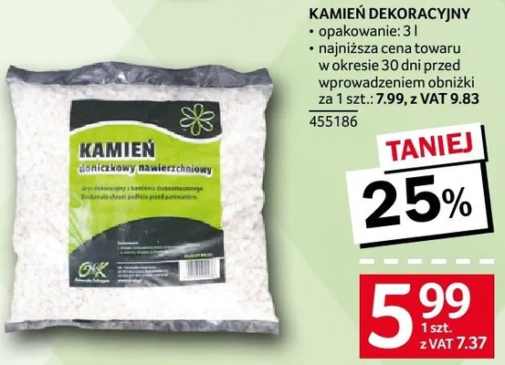 Kamień dekoracyjny 3 l 455186 promocja w Selgros