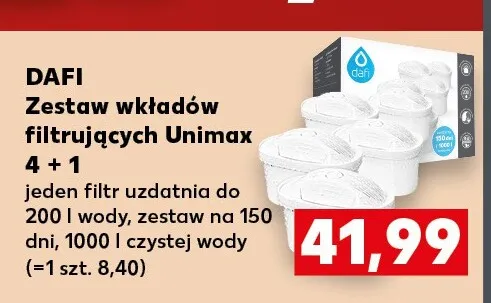 Wkłady filtrujące Dafi Unimax 5-pak promocja w Kaufland