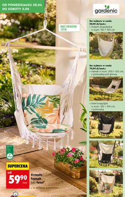 Fotel brazylijski z poduszką promocja w Biedronka