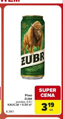 Piwo Żubr promocja w Carrefour Market