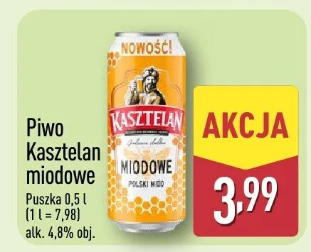 Piwo Kasztelan miodowe promocja w Aldi