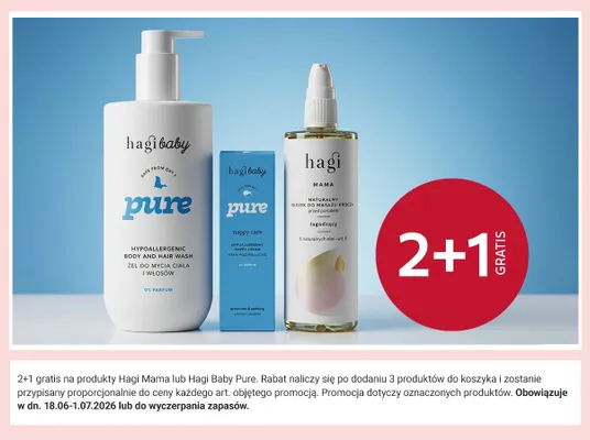 Kosmetyki Hagi Mama lub Hagi Baby Pure promocja w Rossmann