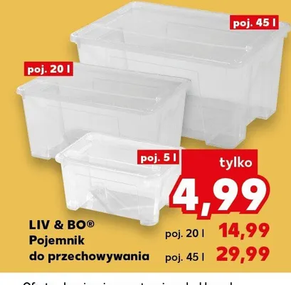 Pojemnik do przechowywania Liv & Bo 5 l promocja w Kaufland