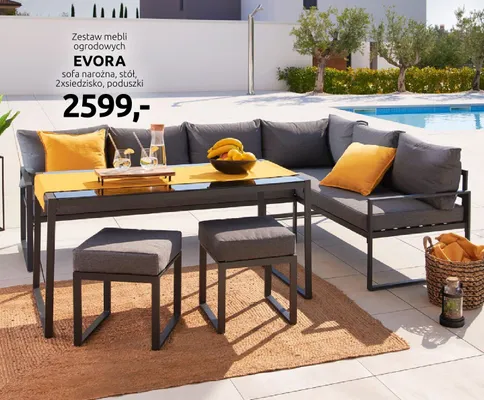Zestaw mebli ogrodowych Evora promocja w Black Red White