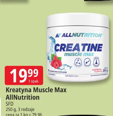 Kreatyna Creatine Muscle Max AllNutrition — wariant 3 promocja w Leclerc