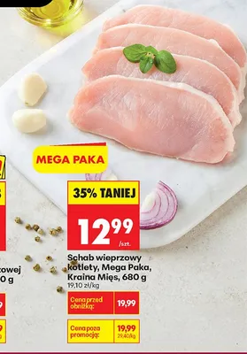 Schab wieprzowy kotlety Mega Paka Kraina Mięs promocja w Biedronka