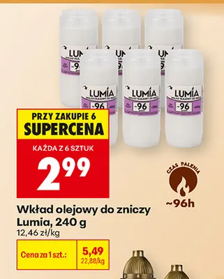 Wkład olejowy do zniczy Lumia promocja w Biedronka