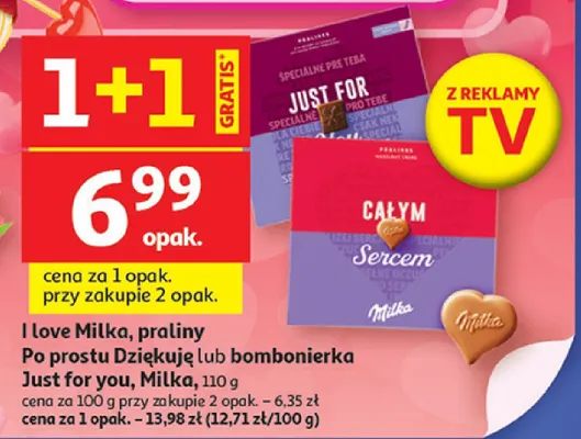 Bombonierka Just for you Milka promocja w Auchan