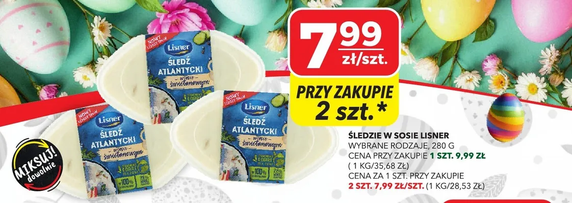 Śledź atlantycki w sosie śmietanowym promocja w Top Market