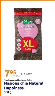Nasiona chia Natural Happiness promocja w Action