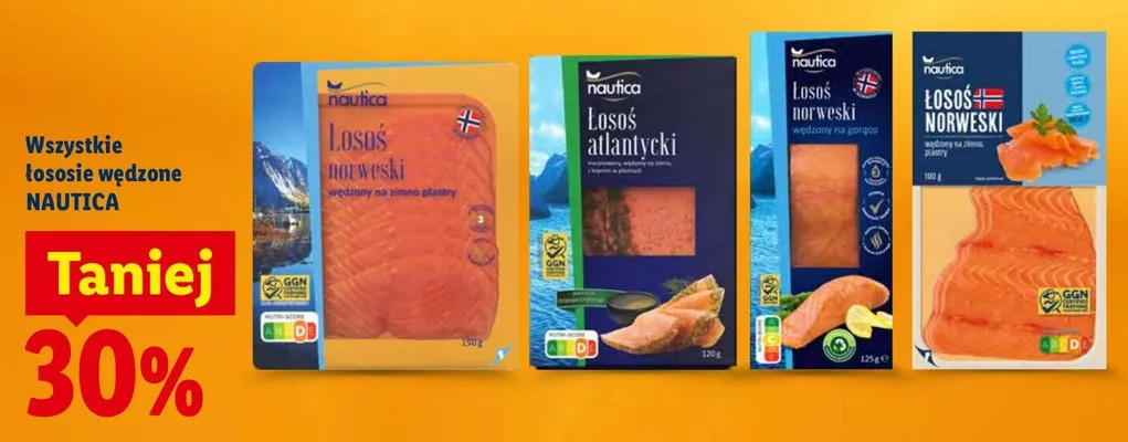 Łosoś wędzony wszystkie rodzaje -30% promocja w Lidl