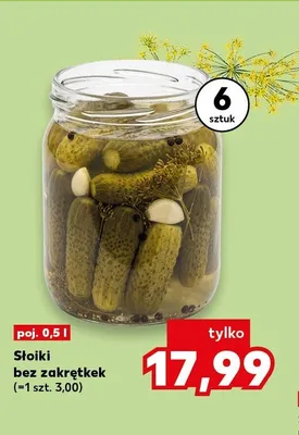 Słoiki bez zakrętek 6-pak promocja w Kaufland