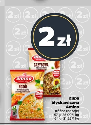 Zupa błyskawiczna rosół Amino promocja w Netto