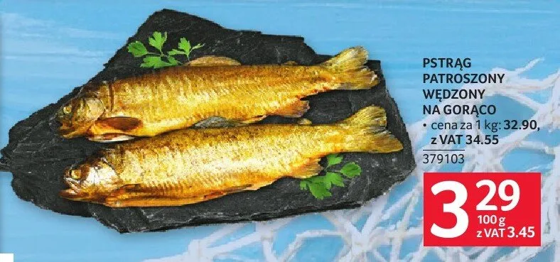 Pstrąg patroszony wędzony na gorąco promocja w Selgros
