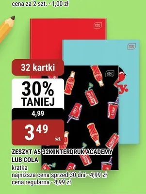 Zeszyt A5 32K Interdruk Cola kratka promocja w bi1