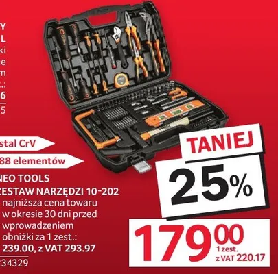 Zestaw narzędzi NEO TOOLS 10-202 promocja w Selgros