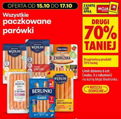 Parówki Berlinki Classic promocja w Biedronka
