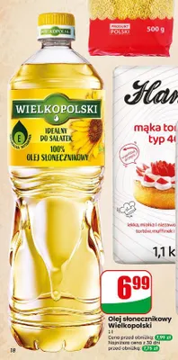 Olej słonecznikowy Wielkopolski promocja w Dino
