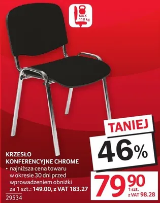 Krzesło konferencyjne Chrome promocja w Selgros
