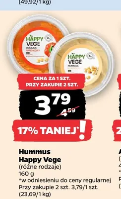 Hummus Happy Vege promocja w Netto