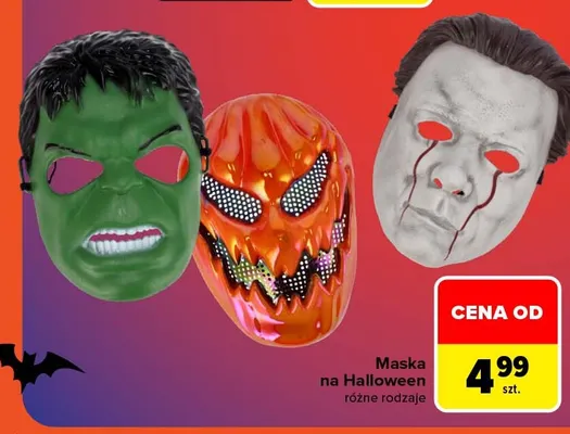 Maska na Halloween promocja w Carrefour