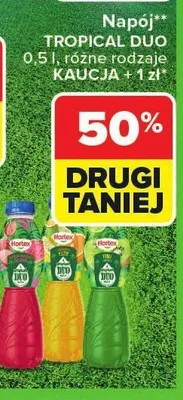 Napój Tropical Duo Hortex promocja w Carrefour Market