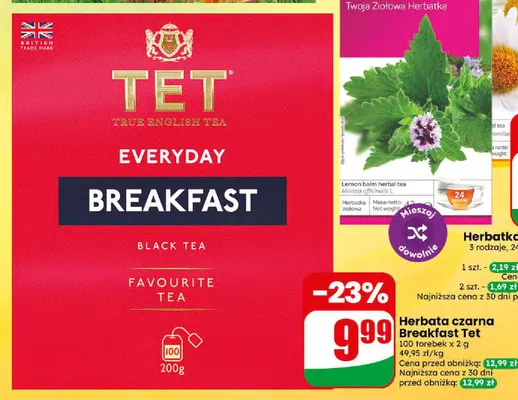 Herbata czarna Breakfast Tet promocja w Dino