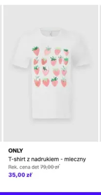 T-shirt z nadrukiem mleczny ONLY promocja w Lounge by Zalando