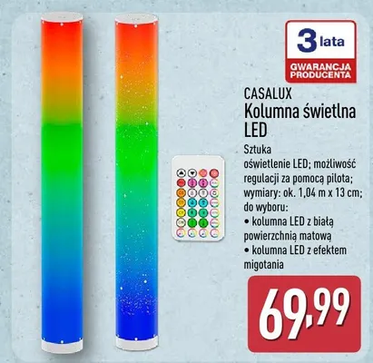 Kolumna świetlna LED promocja w Aldi