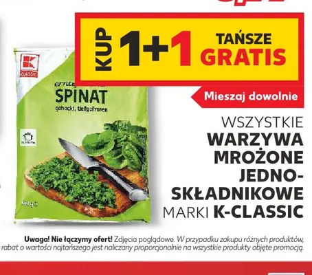 Szpinak siekany mrożony K-Classic promocja w Kaufland