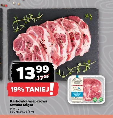 Karkówka wieprzowa Sztuka Mięsa plastry promocja w Netto