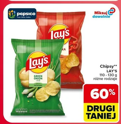 Chipsy Lay's o smaku zielonej cebulki promocja w Carrefour Market