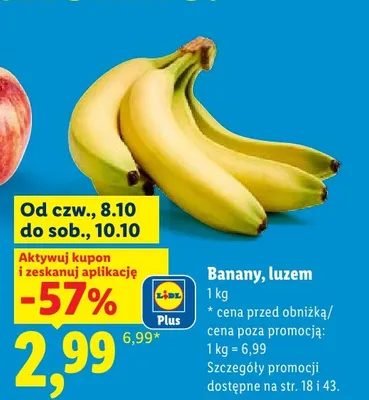 Banany luzem promocja w Lidl