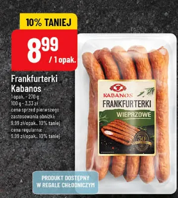 Frankfurterki Kabanos promocja w POLOmarket