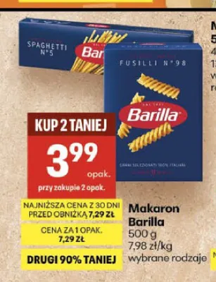 Makaron Barilla promocja w Delikatesy Centrum