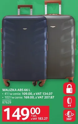 Walizka ABS 66 L promocja w Selgros