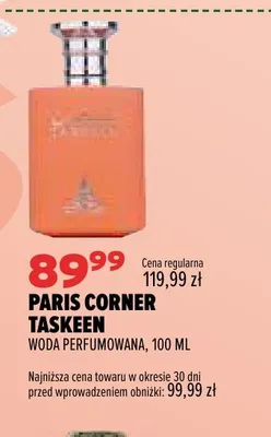 Woda perfumowana Paris Corner Taskeen promocja w Drogerie Natura