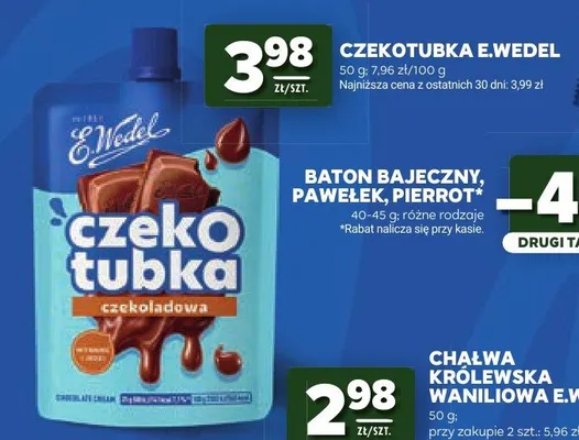 Czekotubka E.Wedel czekoladowa promocja w Stokrotka