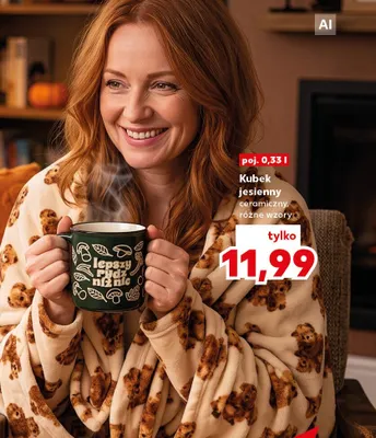 Kubek jesienny ceramiczny promocja w Kaufland