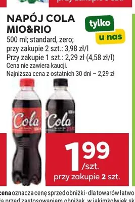Napój Cola Mio&Rio Standard promocja w Stokrotka