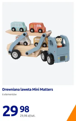 Drewniana laweta Mini Matters promocja w Action