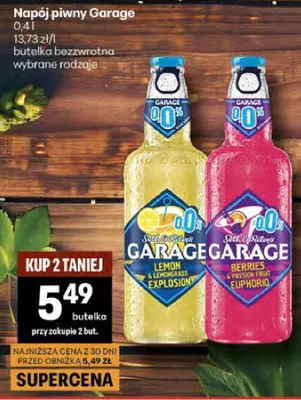 Napój piwny Garage butelka bezwrotna wybrane rodzaje promocja w Delikatesy Centrum